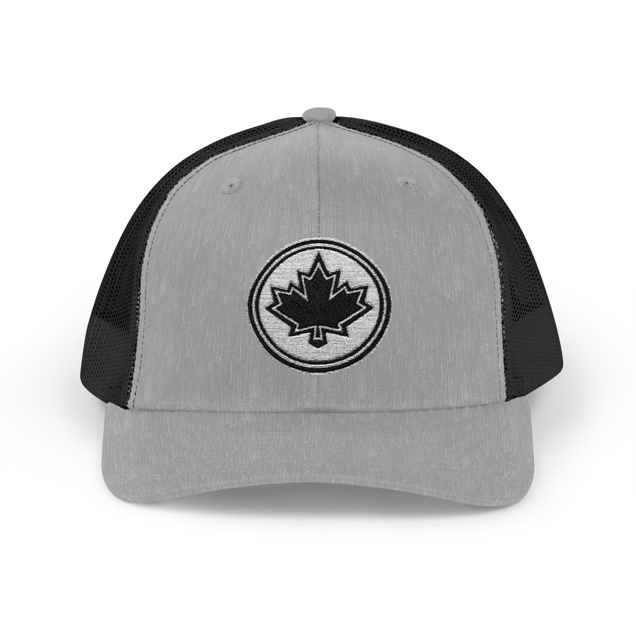 Distressed Maple Leaf Patch Snapback Cap | Trucker Hat, Canadian Leaf Emblem