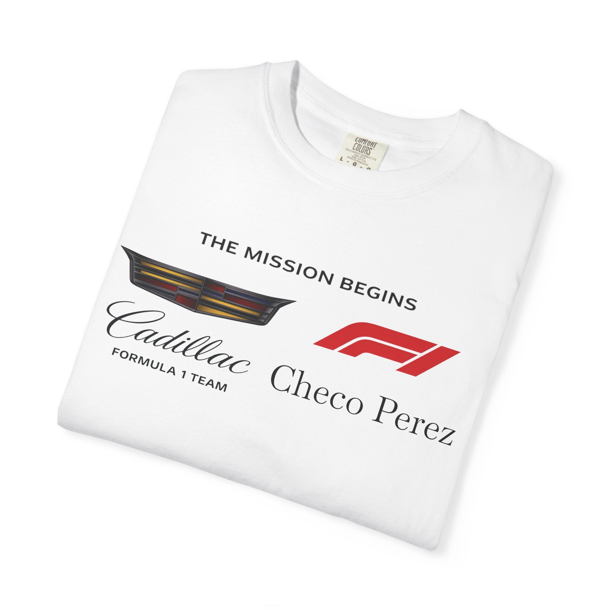 Cadillac F1 'The Mission Begins' T-Shirt  Checo Pérez Racing Tee