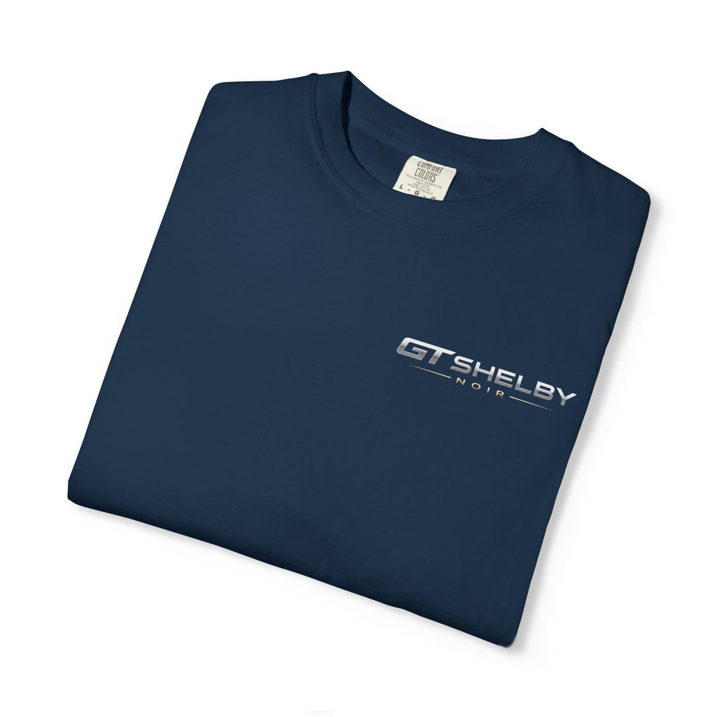GT Shelby Logo T-Shirt Minimal Racing Script, Chest & Back Print