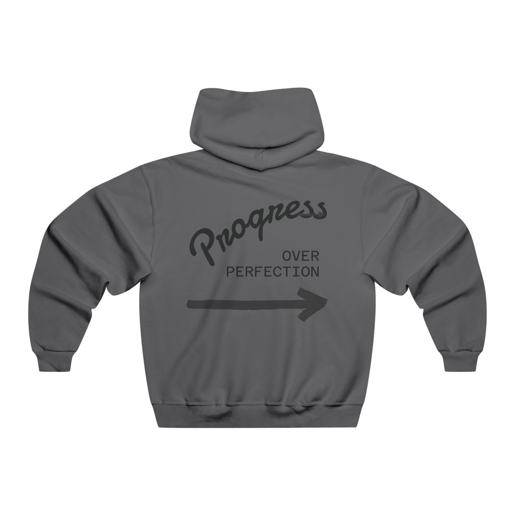 Progress Over Perfection Hoodie, Motivational Sweatshirt, Casual Wear, Gift for Him, Comfortable Outerwear, Everyday Style