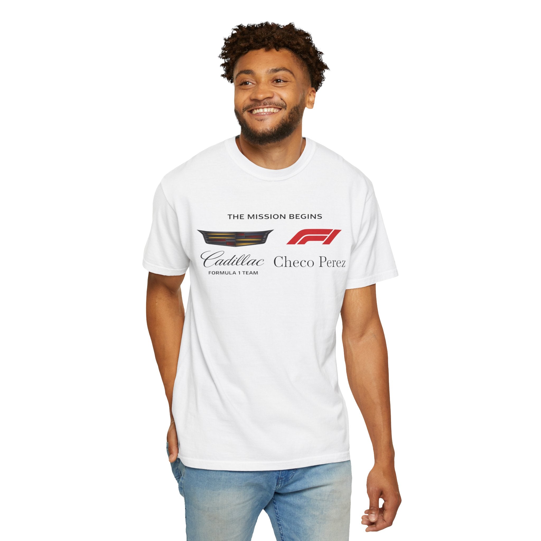 Cadillac F1 'The Mission Begins' T-Shirt  Checo Pérez Racing Tee