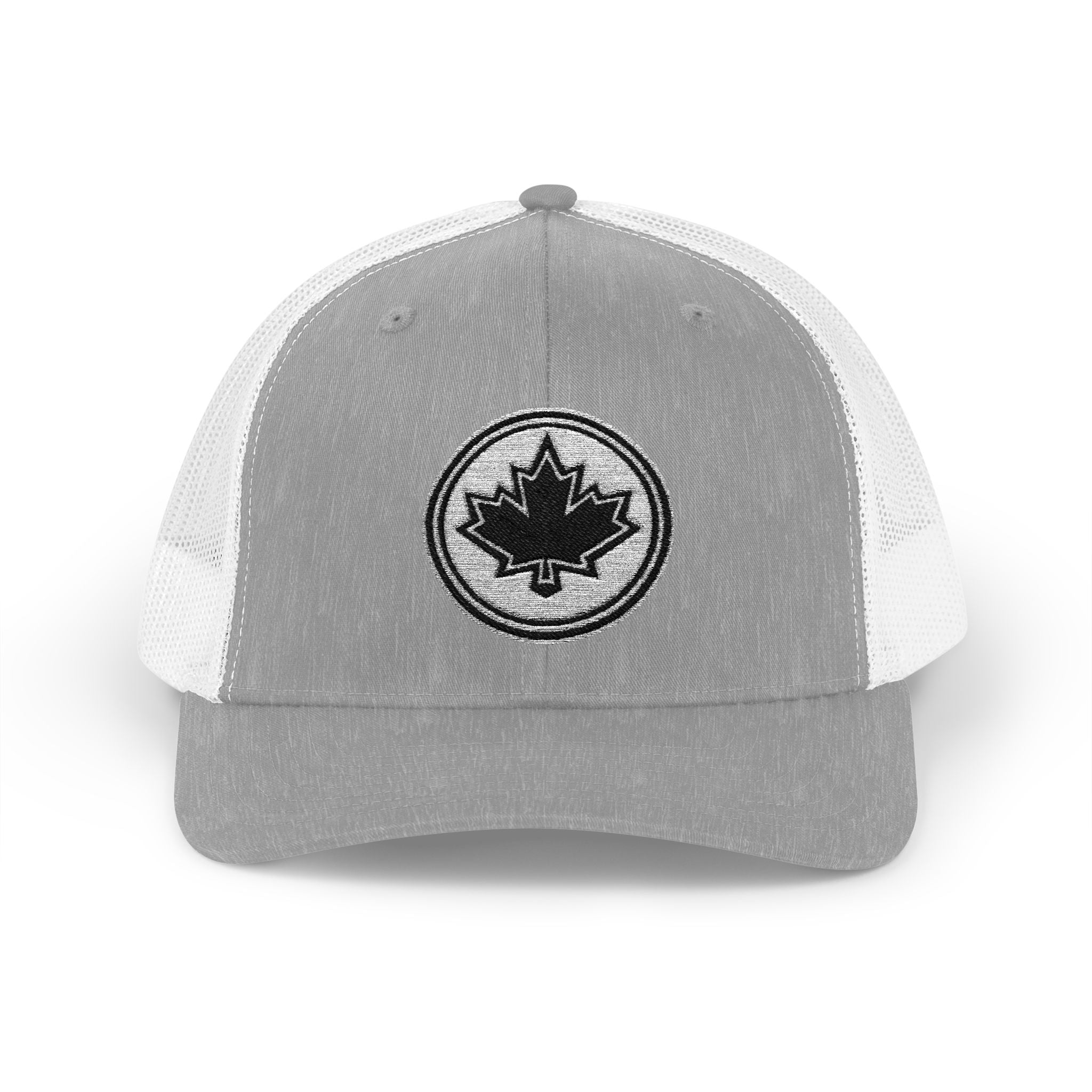 Distressed Maple Leaf Patch Snapback Cap | Trucker Hat, Canadian Leaf Emblem
