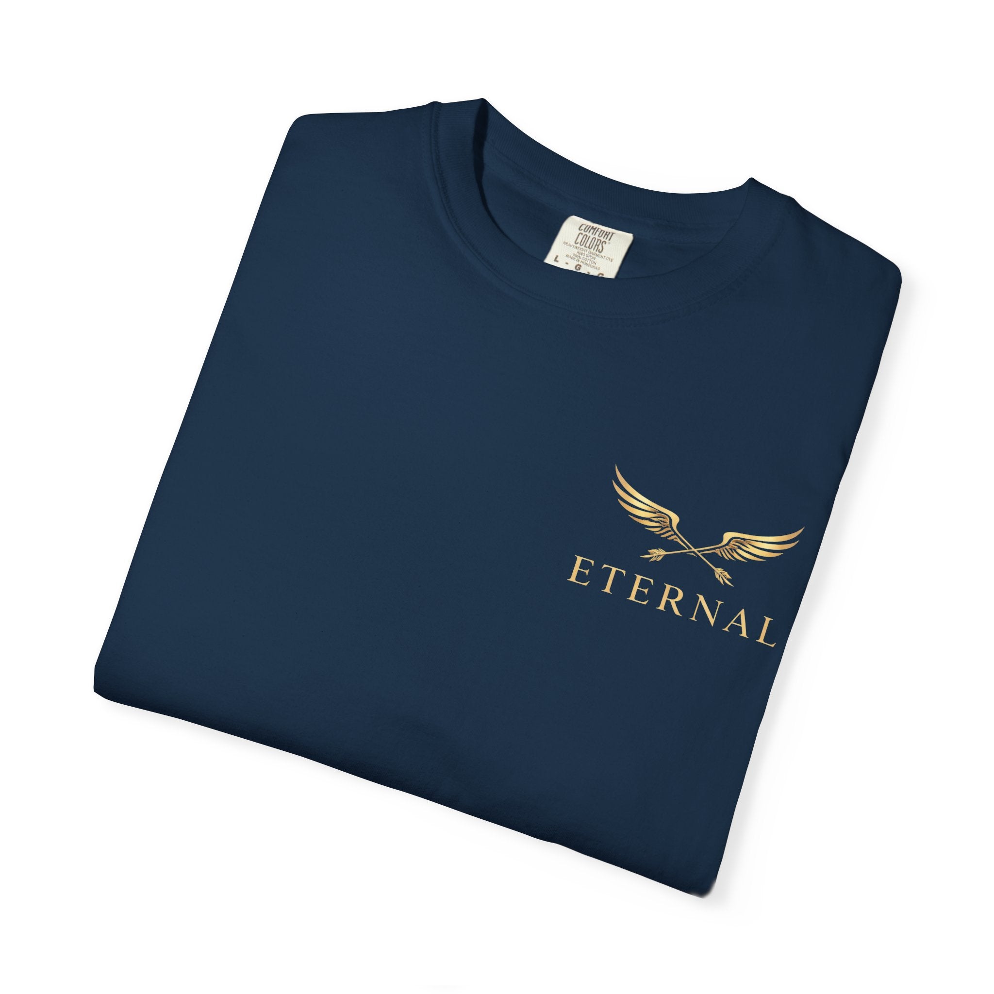 Gold Winged Logo Eternal T-shirt | Inspirational Graphic Tee
