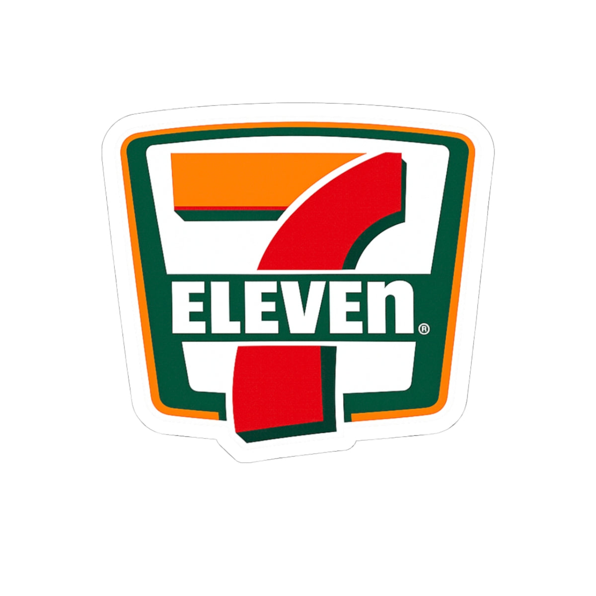 7-Eleven Logo Kiss-Cut Sticker | Convenience Store Logo Sticker