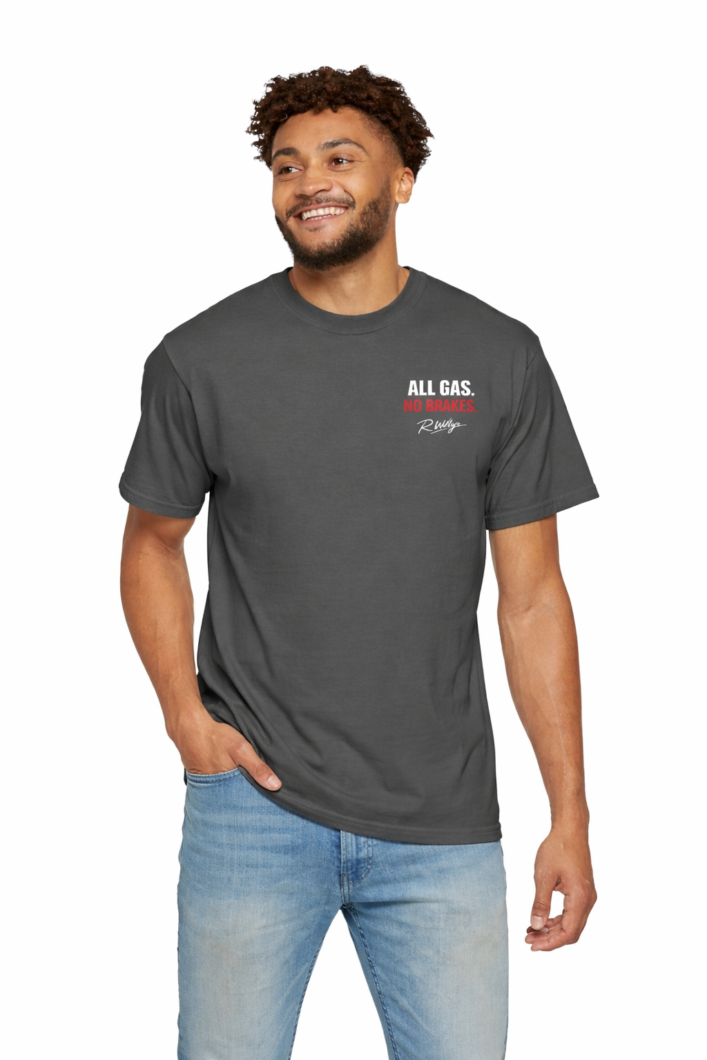 All Gas No Brakes R Willys T‑Shirt  Racing Quote Graphic Tee