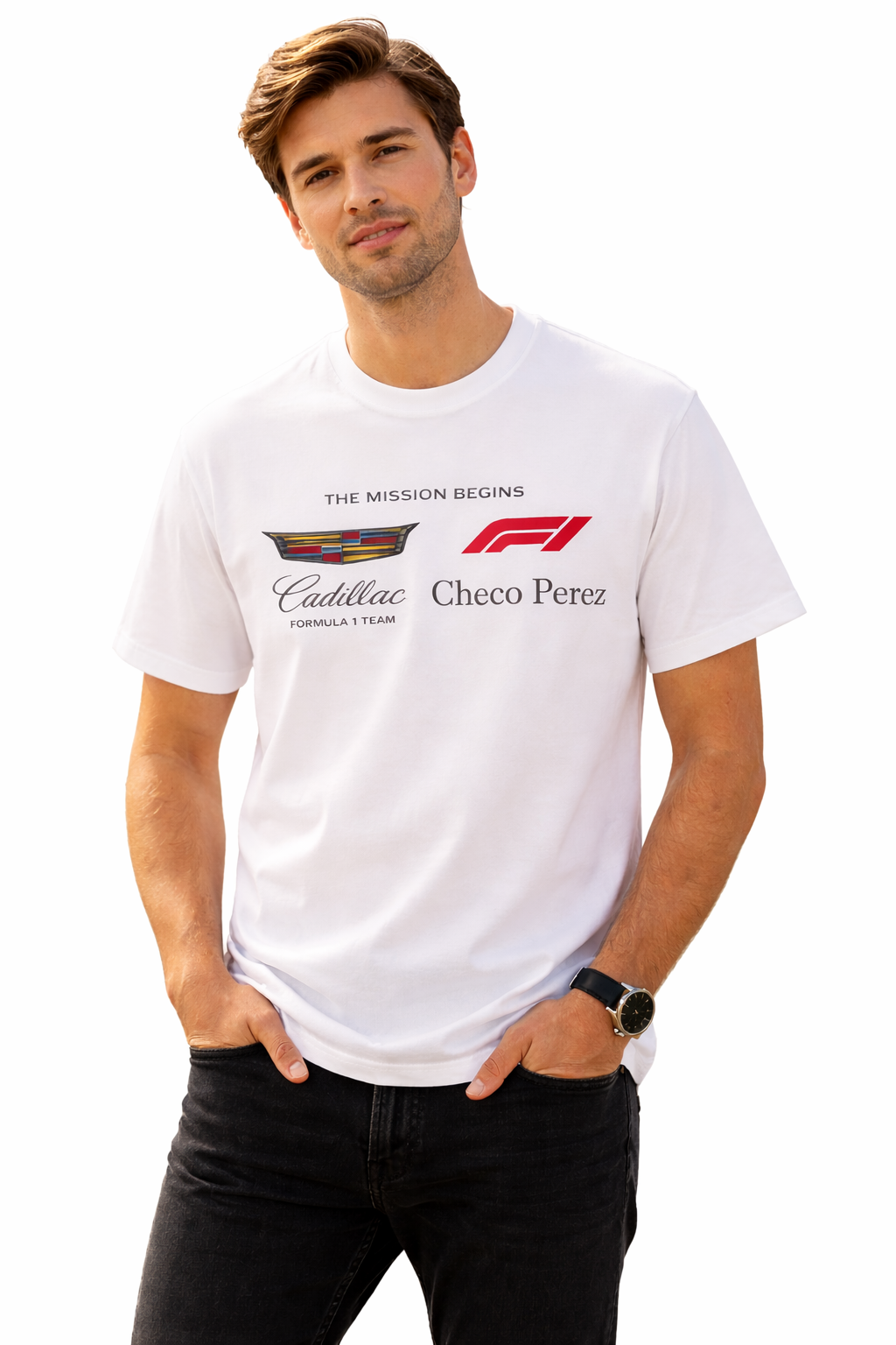 Cadillac F1 'The Mission Begins' T-Shirt  Checo Pérez Racing Tee