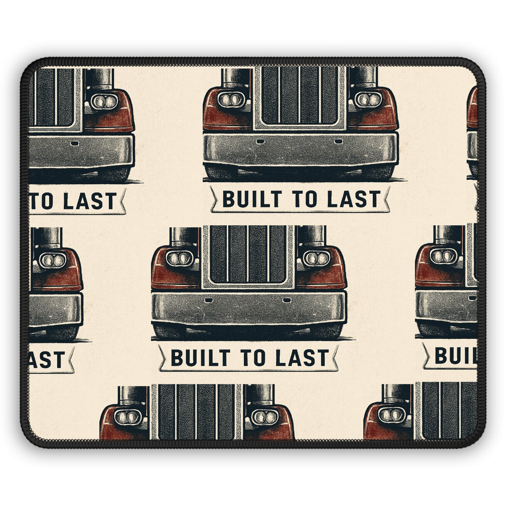 Custom Pattern Trucker Gang Peterbilt Gaming Mouse Pad Truck Logo, Retro Semi Trucker Design