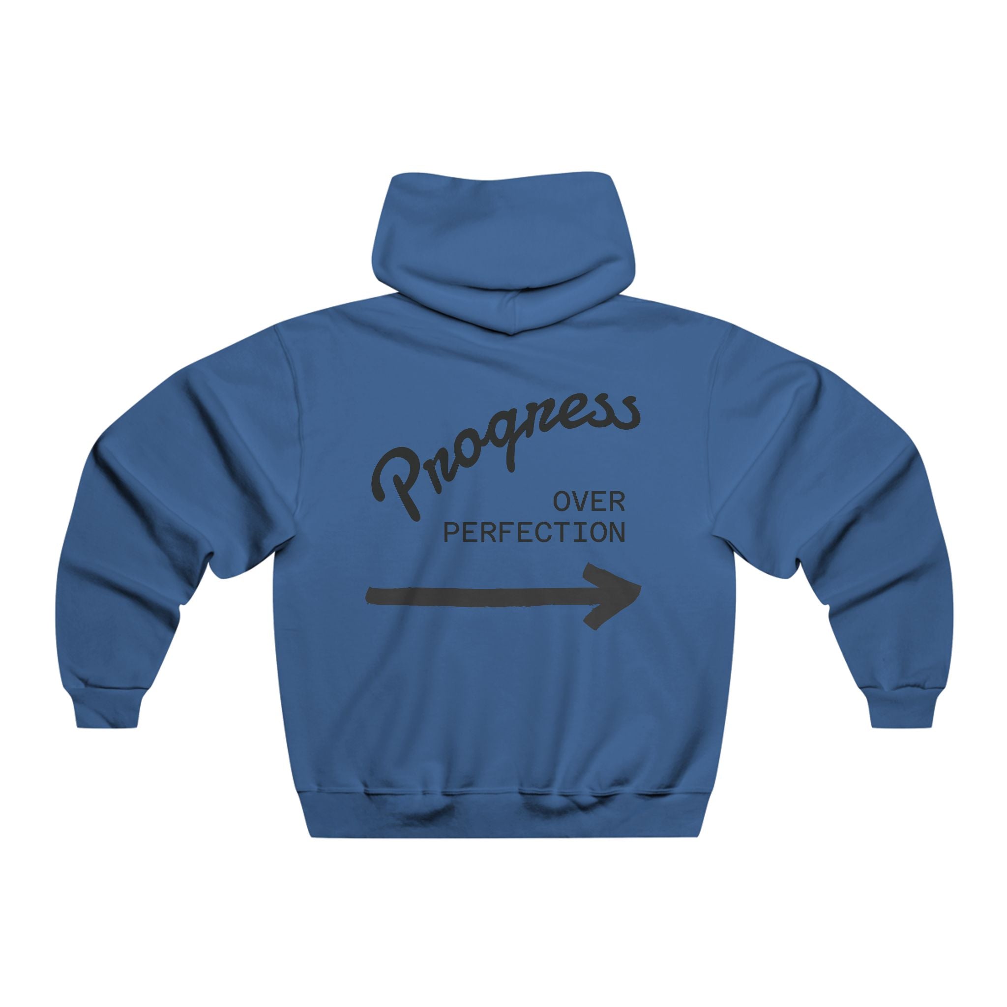 Progress Over Perfection Hoodie, Motivational Sweatshirt, Casual Wear, Gift for Him, Comfortable Outerwear, Everyday Style