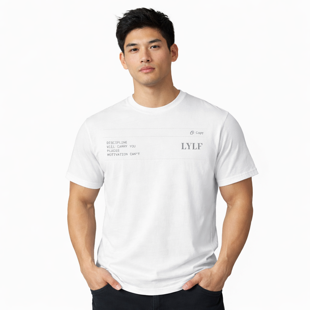 Life Your Life First (LYLF) Garment-Dyed T-Shirt — Minimal Logo Front & Back