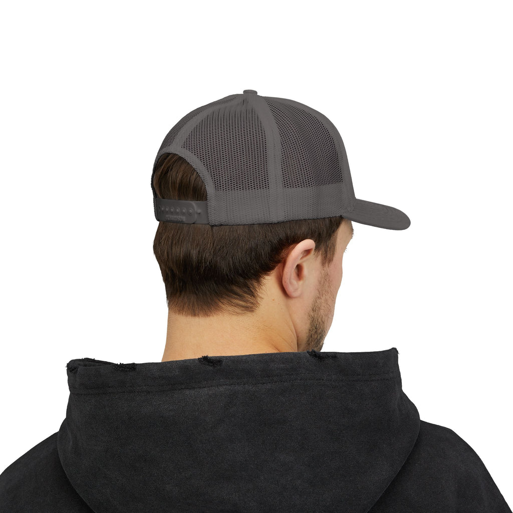 Motorsport Trucker Cap — Japanese Kana Racing Logo Snapback