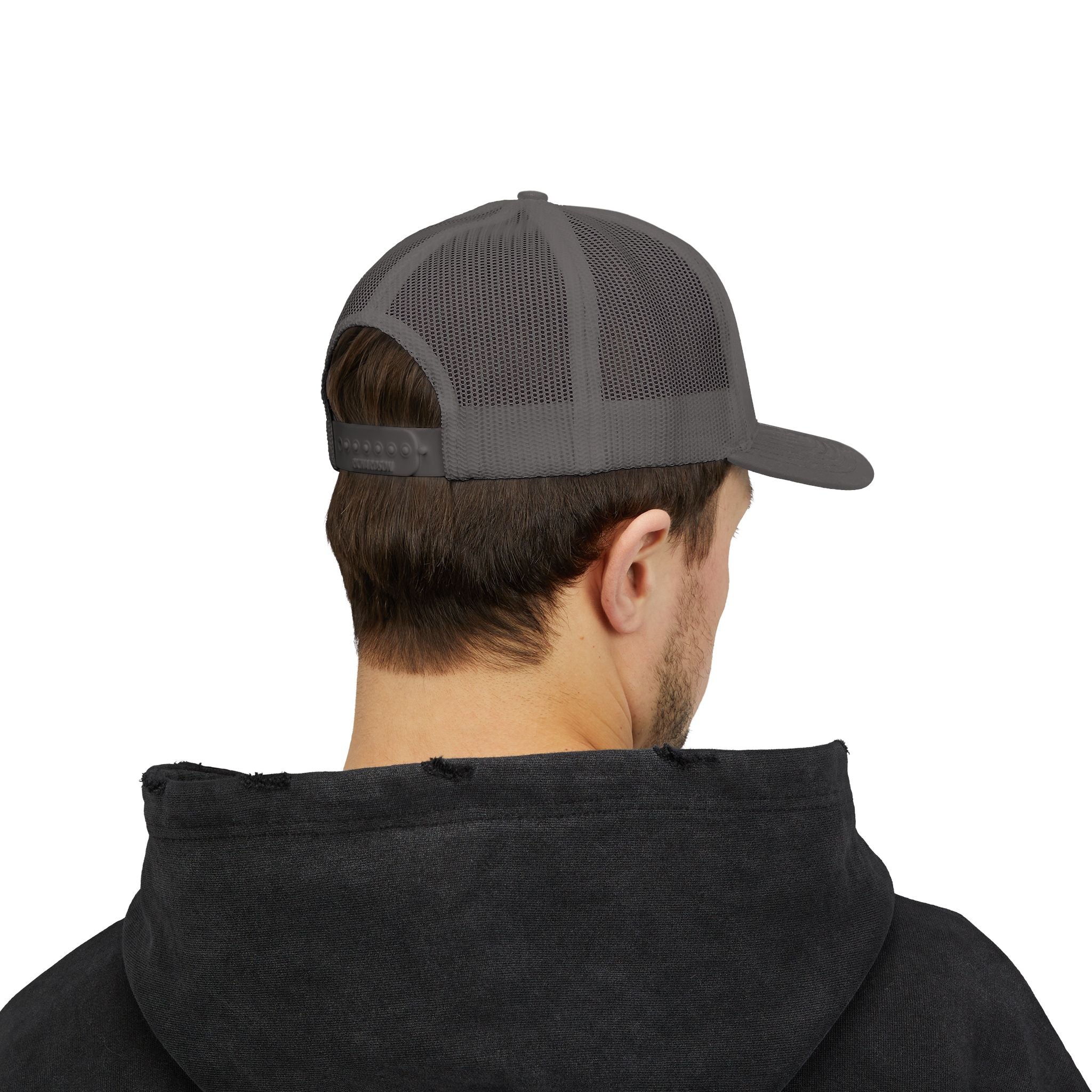 Motorsport Trucker Cap — Japanese Kana Racing Logo Snapback