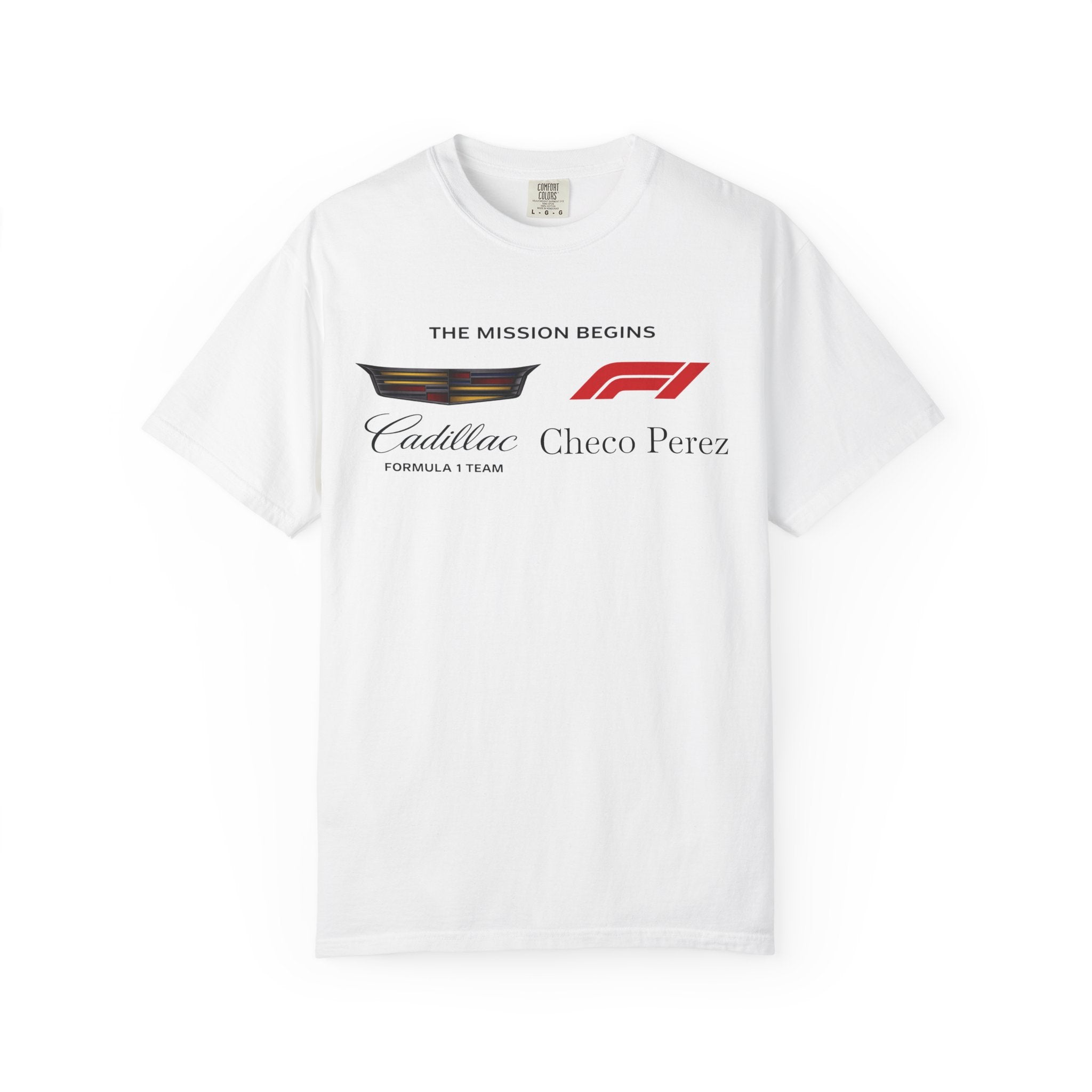 Cadillac F1 'The Mission Begins' T-Shirt  Checo Pérez Racing Tee