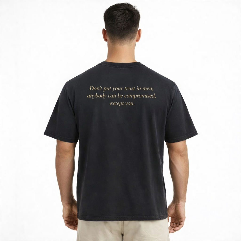 Vintage (Trust No One) Washed Oversized Cotton T-Shirt