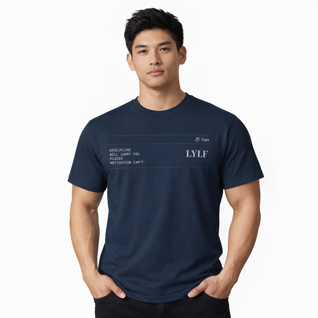 Life Your Life First (LYLF) Garment-Dyed T-Shirt — Minimal Logo Front & Back