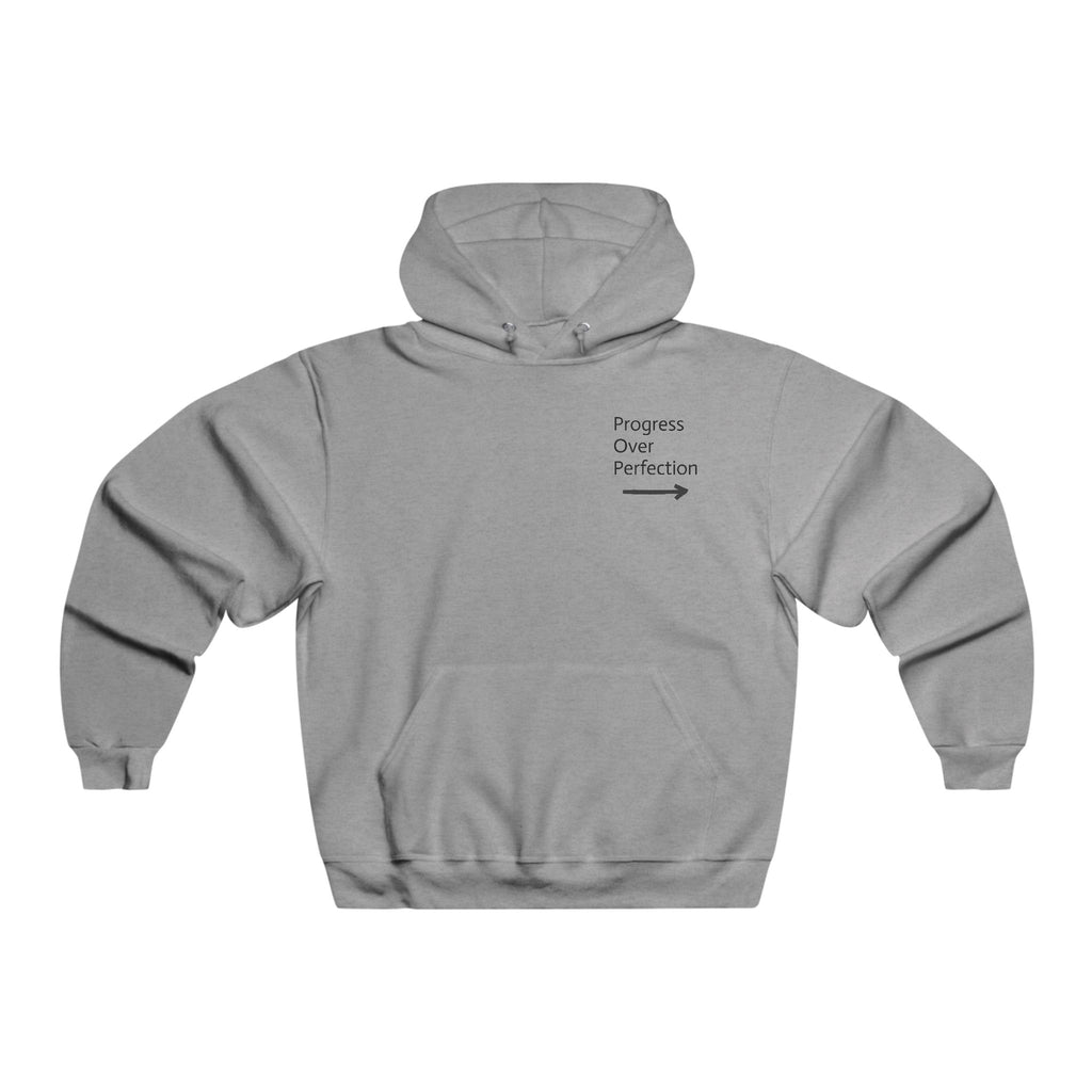 Progress Over Perfection Hoodie, Motivational Sweatshirt, Casual Wear, Gift for Him, Comfortable Outerwear, Everyday Style